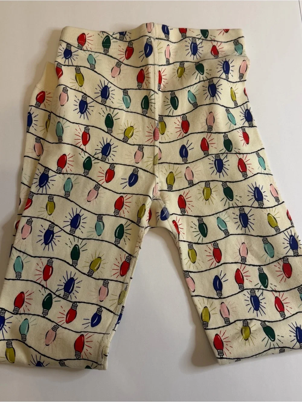 Hanna Andersson Girls Size 10 Christmas Lights Organic Cotton Pajama Leggings
